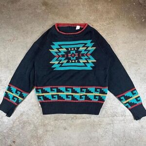 Vintage 90s Pendleton Southwestern Aztec print crewneck sweater